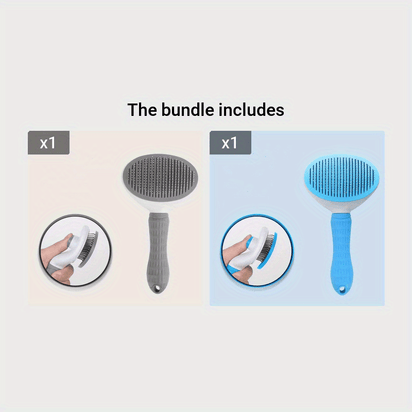 Perr-1pc One-Click Cat & Dog Hair Removal Comb with Floating Needle for Easy Pet Grooming
