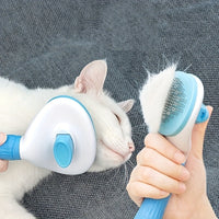 Perr-1pc One-Click Cat & Dog Hair Removal Comb with Floating Needle for Easy Pet Grooming