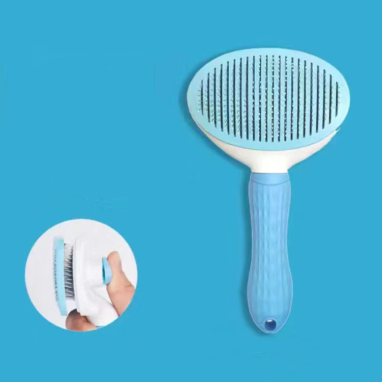 Perr-1pc One-Click Cat & Dog Hair Removal Comb with Floating Needle for Easy Pet Grooming